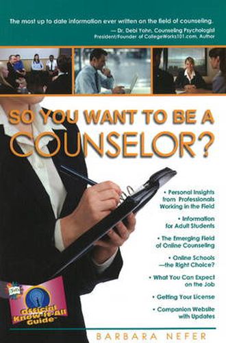 Cover image for So You Want to Be a Counselor?