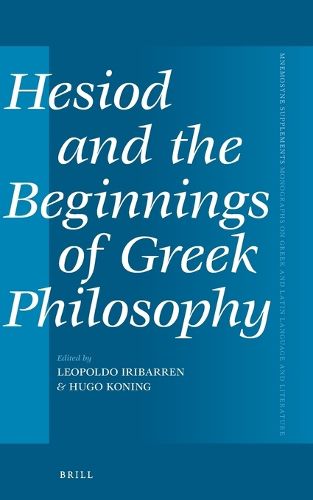 Cover image for Hesiod and the Beginnings of Greek Philosophy