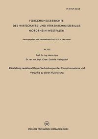 Cover image for Darstellung Reaktionsfahiger Verbindungen Des Camphansystems Und Versuche Zu Deren Fluorierung