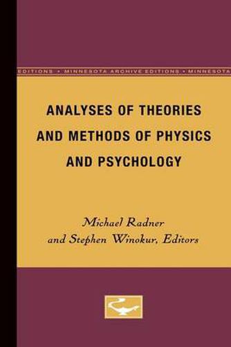 Cover image for Analyses of Theories and Methods of Physics and Psychology