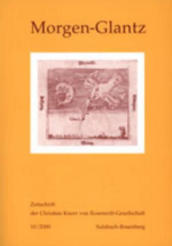 Morgen-Glantz: Zeitschrift Der Christian Von Rosenroth-Gesellschaft- 10/2000