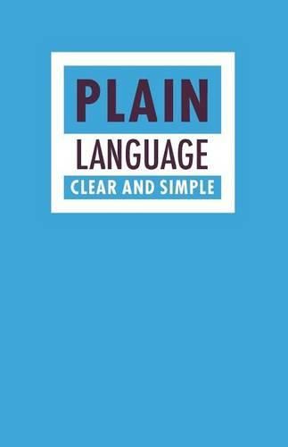 Cover image for Plain Language - Clear and Simple