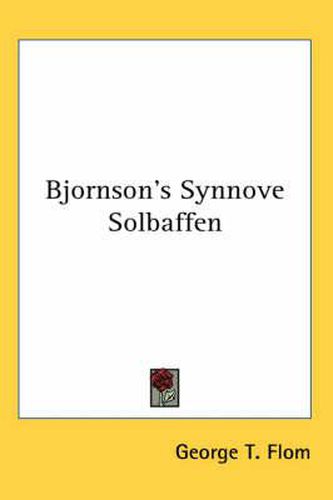 Cover image for Bjornson's Synnove Solbaffen