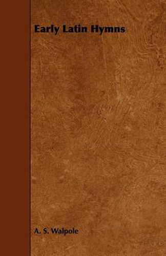 Cover image for Early Latin Hymns