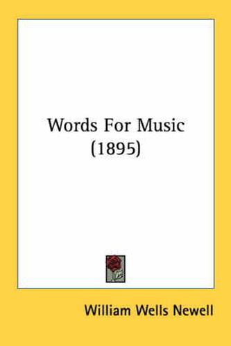 Cover image for Words for Music (1895)