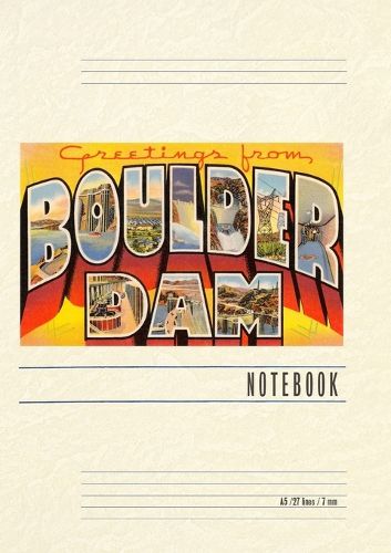 Cover image for Vintage Lined Notebook Greetings from Boulder Dam, Nevada