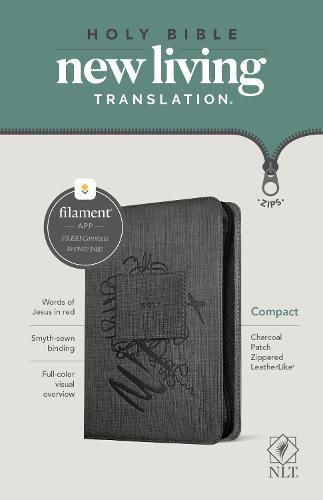 Cover image for NLT Compact Zipper Bible, Filament Enabled Edition, Charcoal