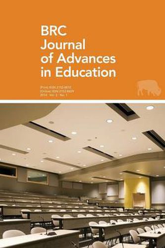 Cover image for Brc Journal of Advances in Education Volume 2, Number 1