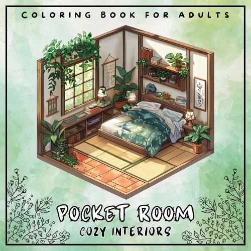 Cover image for Pocket Room Cozy Interiors Coloring Book For Adults