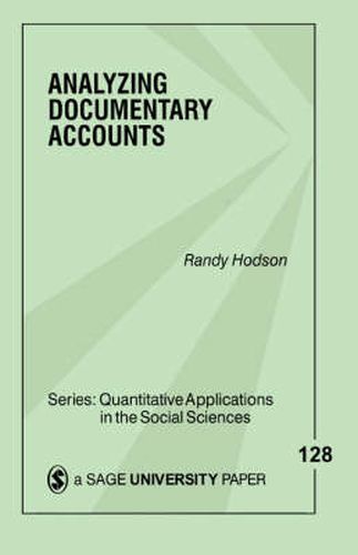 Cover image for Analyzing Documentary Accounts