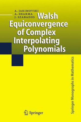 Cover image for Walsh Equiconvergence of Complex Interpolating Polynomials