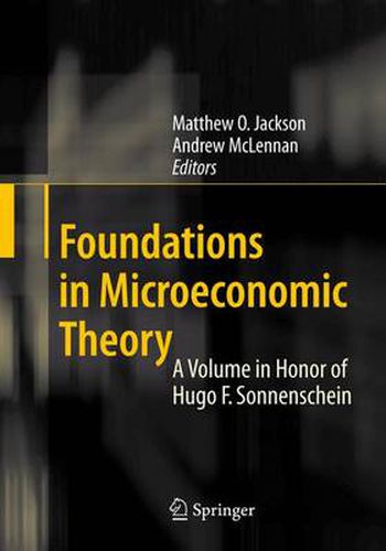 Cover image for Foundations in Microeconomic Theory: A Volume in Honor of Hugo F. Sonnenschein