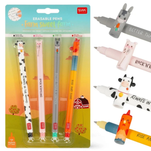 Cover image for Farm Sweet Farm Set of 4 Erasable Pens