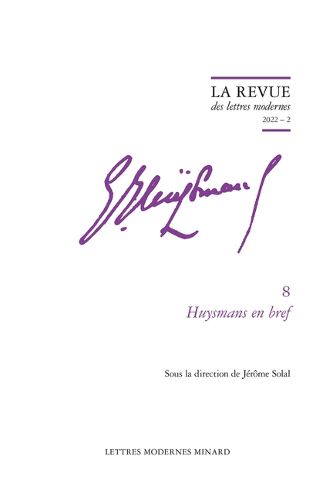 Cover image for Huysmans En Bref 2022-2