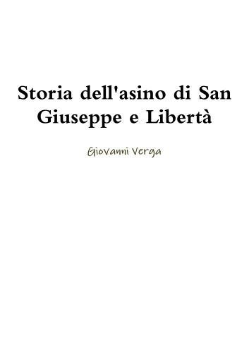 Storia dell'asino di San Giuseppe e Liberta