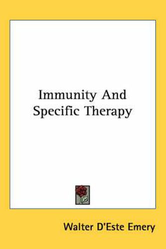 Cover image for Immunity and Specific Therapy