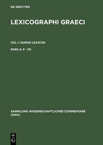 Cover image for Lexicographi Graeci: Vol. I: CB