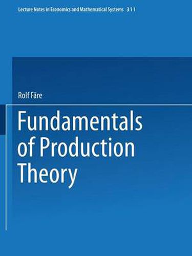 Cover image for Fundamentals of Production Theory