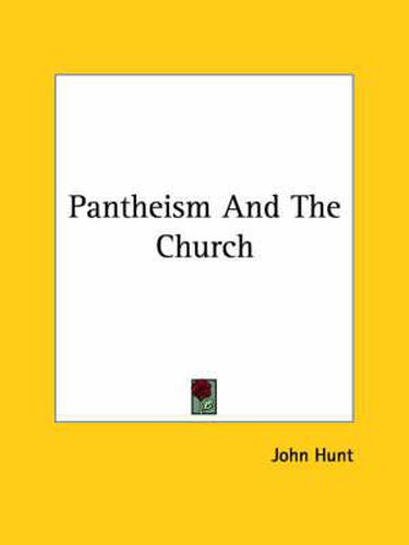 Cover image for Pantheism and the Church