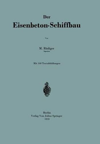 Cover image for Der Eisenbeton-Schiffbau
