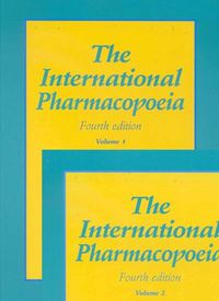 Cover image for The International Pharmacopoeia: Pharmacopoea Internationalis