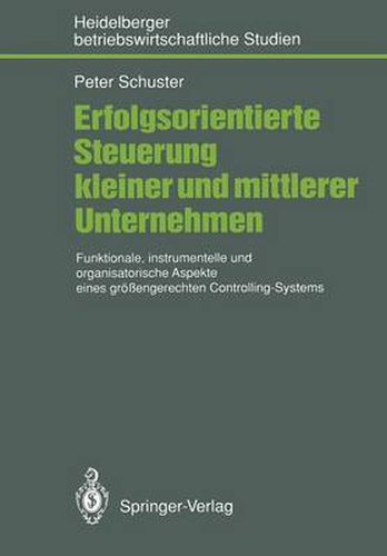 Cover image for Erfolgsorientierte Steuerung Kleiner und Mittlerer Unternehmen