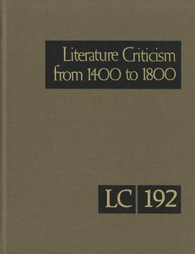 Cover image for Literature Criticism from 1400 to 1800