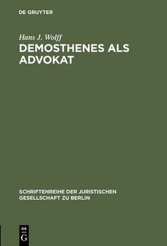 Cover image for Demosthenes als Advokat