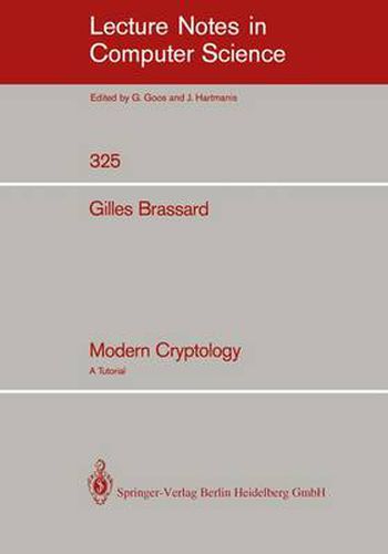 Cover image for Modern Cryptology: A Tutorial