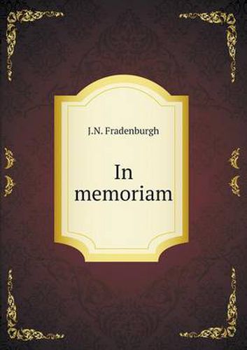 Cover image for In memoriam