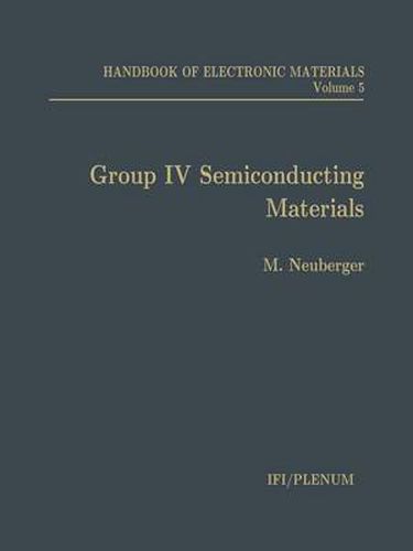 Cover image for Handbook of Electronic Materials: Volume 5: Group IV Semiconducting Materials