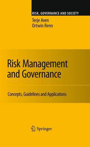 Cover image for Risk Management and Governance: Concepts, Guidelines and Applications