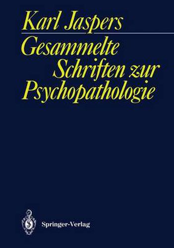 Cover image for Gesammelte Schriften zur Psychopathologie