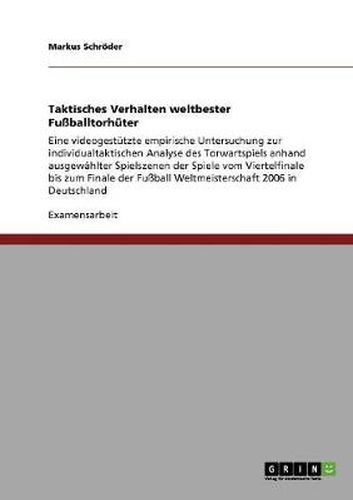 Cover image for Taktisches Verhalten weltbester Fussballtorhuter