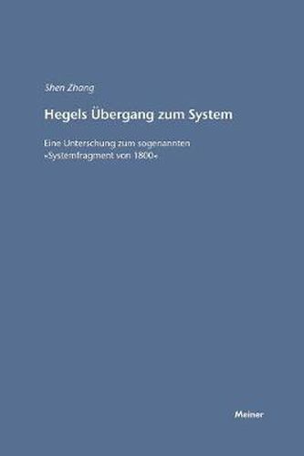 Cover image for Hegels UEbergang zum System