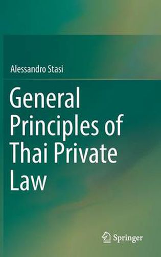 Cover image for General Principles of Thai Private Law