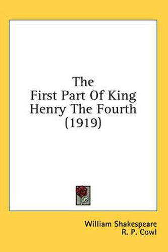 Cover image for The First Part of King Henry the Fourth (1919)