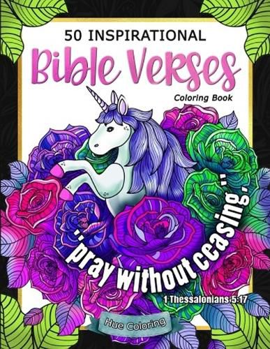 Cover image for 50 Inspirational Bible Verses Coloring Book