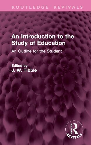 Cover image for An Introduction to the Study of Education