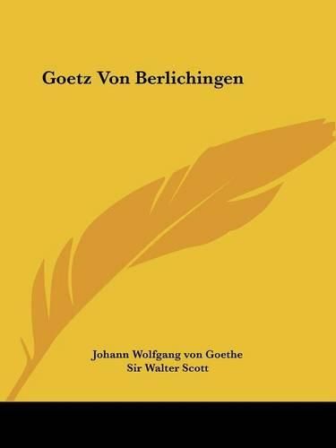 Cover image for Goetz Von Berlichingen