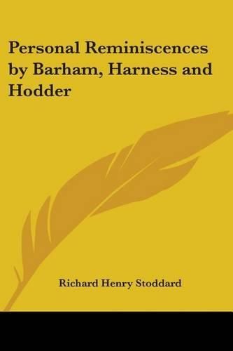 Cover image for Personal Reminiscences by Barham, Harness and Hodder