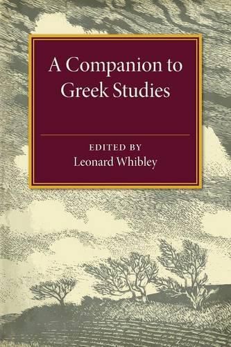 Cover image for A Companion to Greek Studies