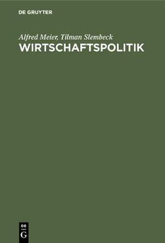 Cover image for Wirtschaftspolitik