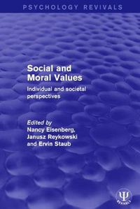 Cover image for Social and Moral Values: Individual and Societal Perspectives