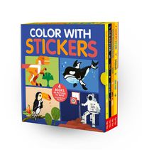 Cover image for Color with Stickers 4-Book Boxed Set