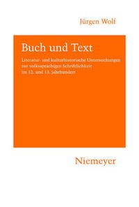 Cover image for Buch und Text