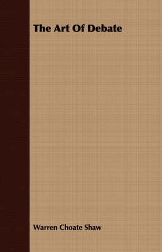 Cover image for The Art of Debate