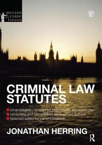 Cover image for Criminal Law Statutes 2012-2013