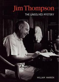 Cover image for Jim Thompson: The Unsolved Mystery