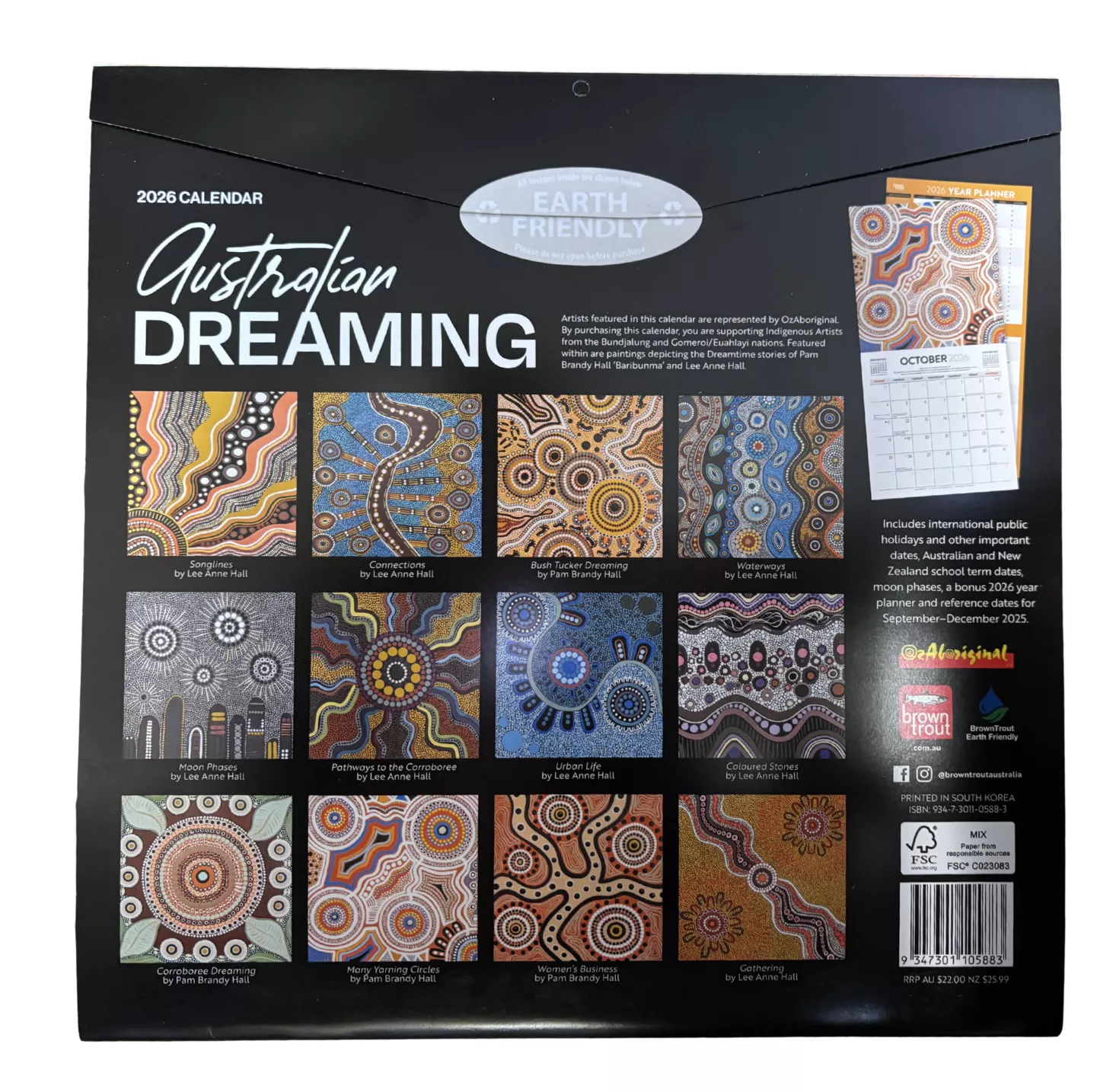 Australian Dreaming 2026 Square Calendar
